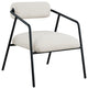 Carly Boucle Fabric Accent Chair, Cream