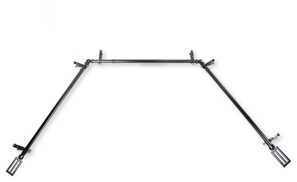 Mabel 13/16" Bay Window Curtain Rod, Black
