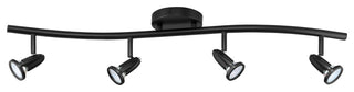 Cobra, 4-Light LED Wall/Ceiling Spotlight Bar, Black, Replaceable LED