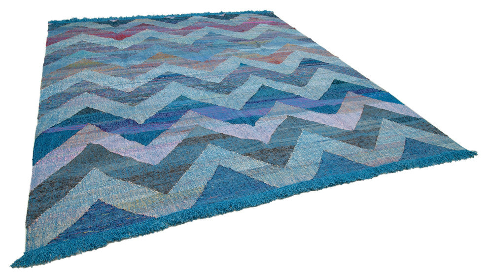 Rug N Carpet - Handwoven Turkish 9' 2'' x 10' 8'' Flatweave Wool Kilim Rug