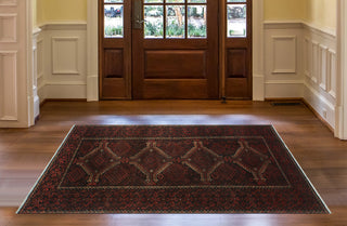 Semi Antique Debbie Rust/Charcoal Rug, 3'11x6'10