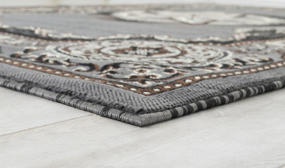 Allstar Western Area Rug Texas Star design, Grey, 5x7