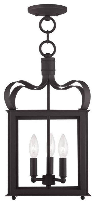 Livex 4313-07 3-Light Bronze Chain Hang/Ceiling Mount, Bronze
