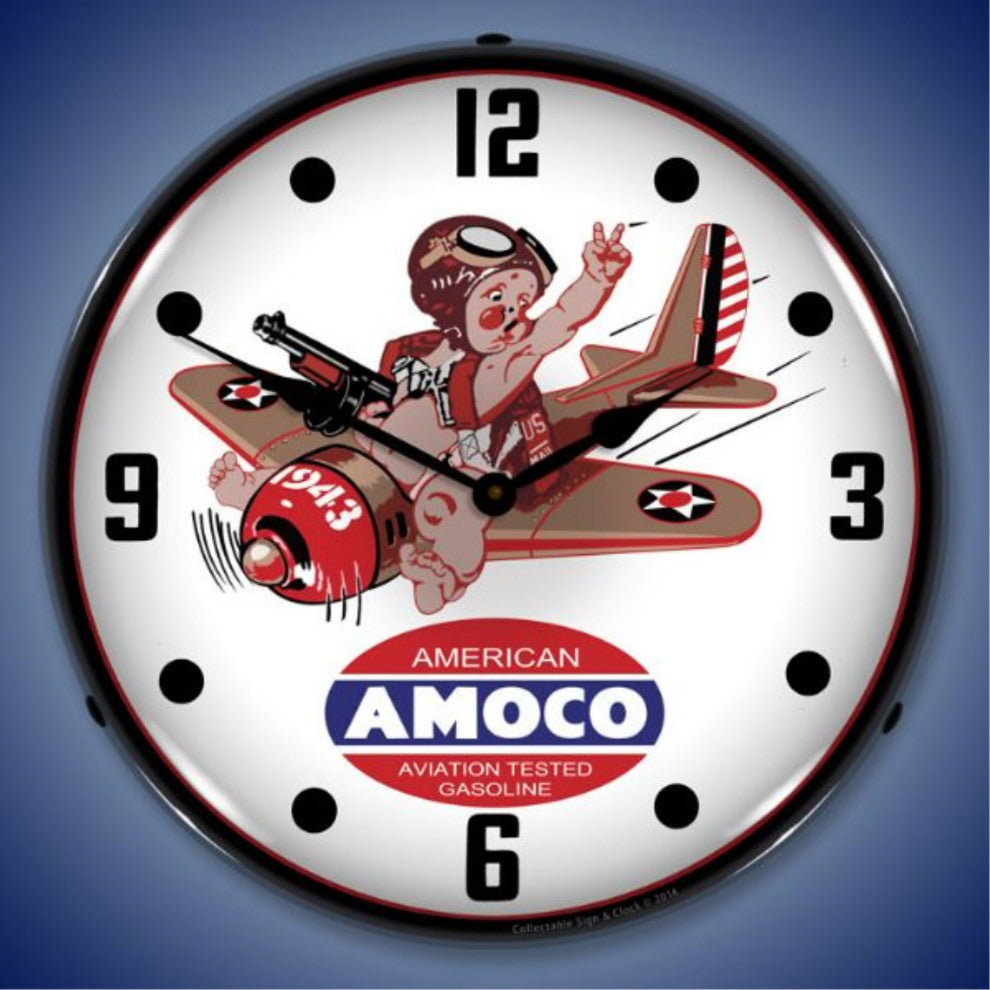 1405512 Amoco Avaition Clock