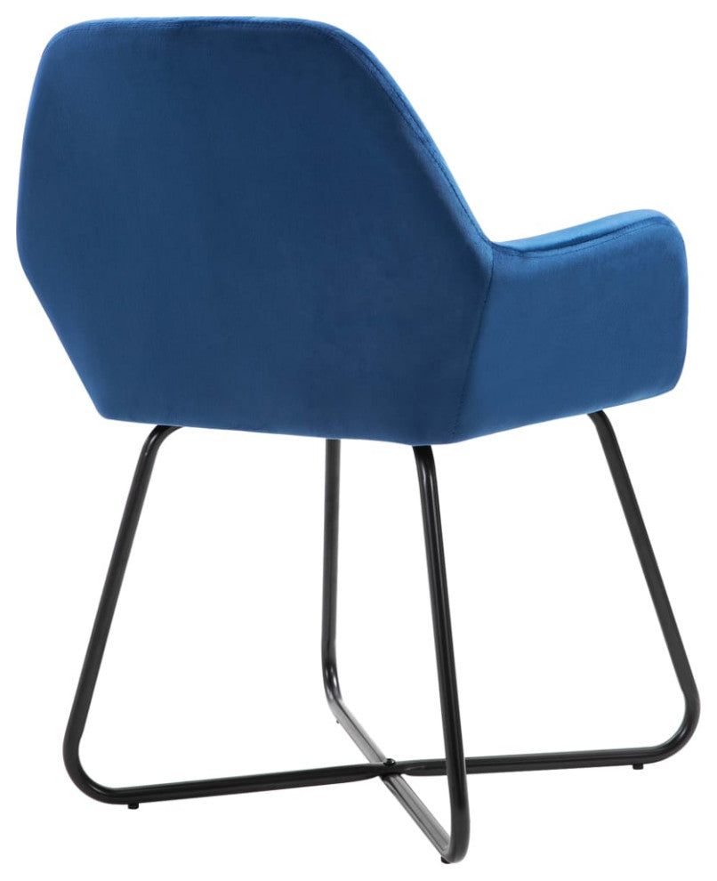 vidaXL Dining Chairs 4 pcs Blue Velvet