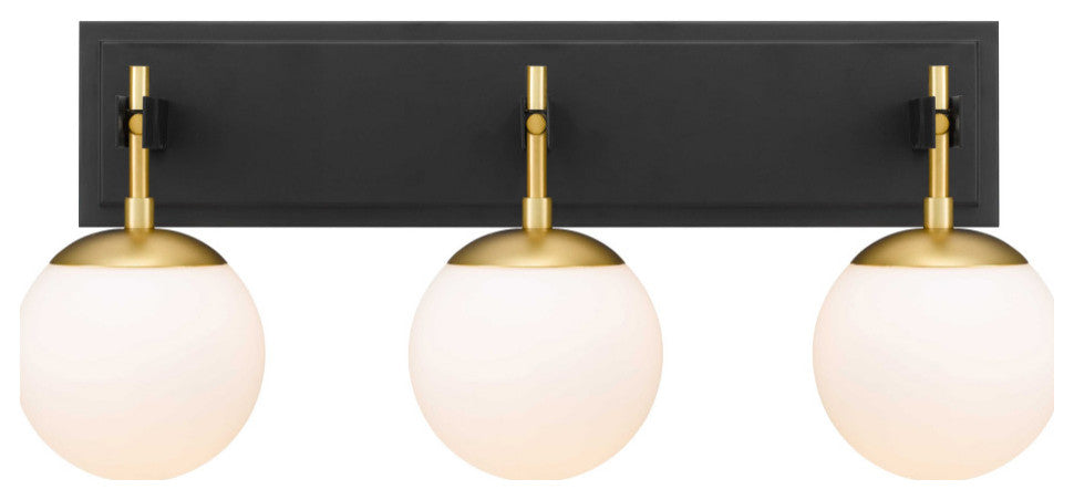 Allie 3-Lt Bath - Black/Satin Brass