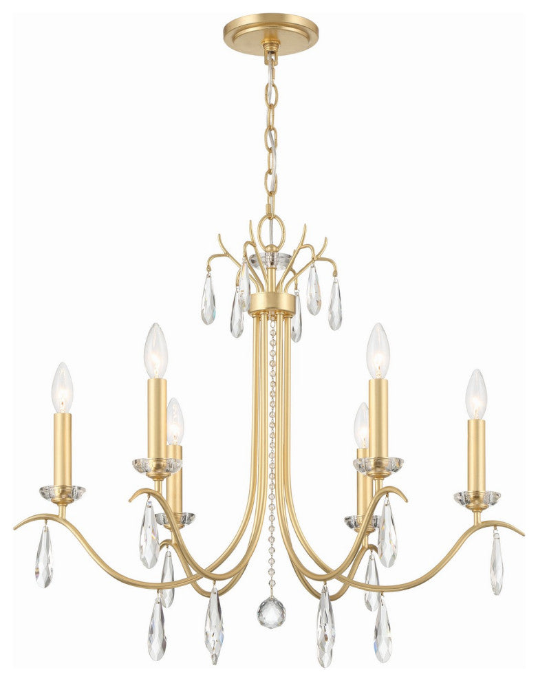 Rollins 6-Light Chandelier, Antique Gold