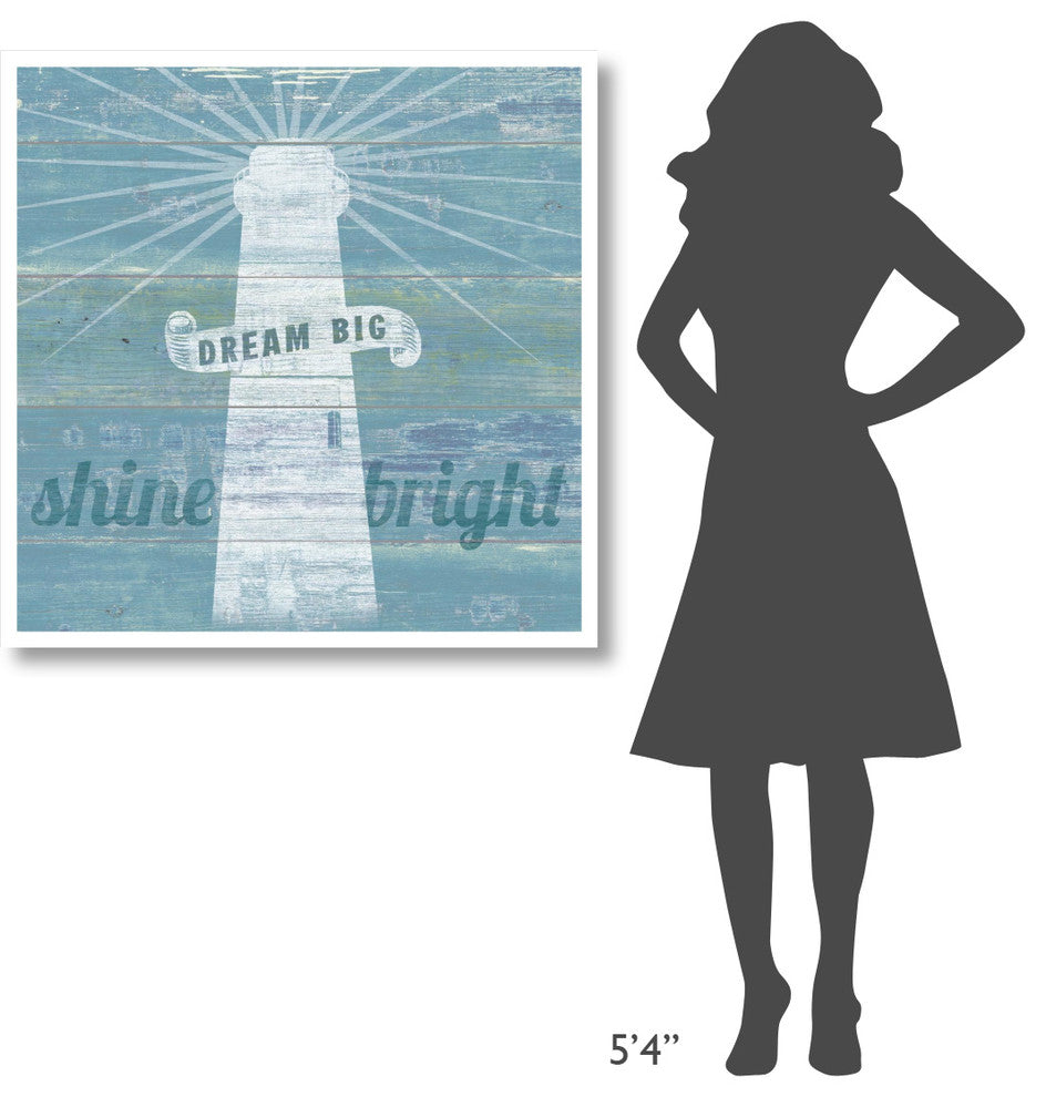 "Drift Lighthouse" Digital Paper Print by Sue Schlabach, 38"x38"