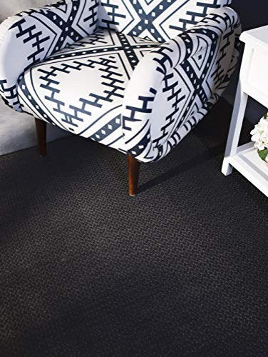 Outdoor Collection Accent Area Rug - Bacteria Resistant Rug, Charcoal, 5'3"x7'6"