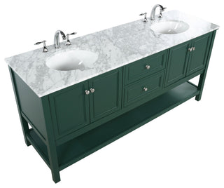 Home Living 72" Double Bathroom Vanity, Green