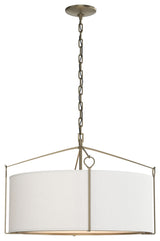 Bow Pendant, Soft Gold Finish, Natural Anna Shade