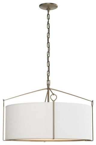 Bow Pendant, Soft Gold Finish, Natural Anna Shade