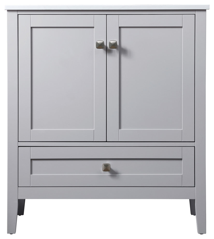 30" SIngle Bathroom Vanity, Grey
