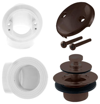Pull & Drain Sch. 40 PVC Plumber'S Pack With Two-Hole Elbow In Oil Rubbed Bronze