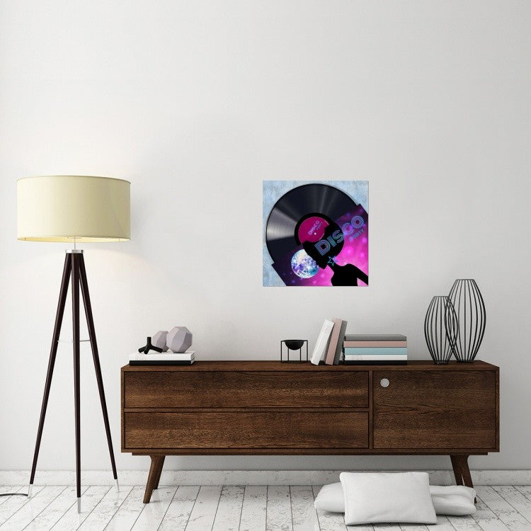 "Vinyl Club, Disco" Stretched Canvas Giclee by Steven Hill, 24x24"
