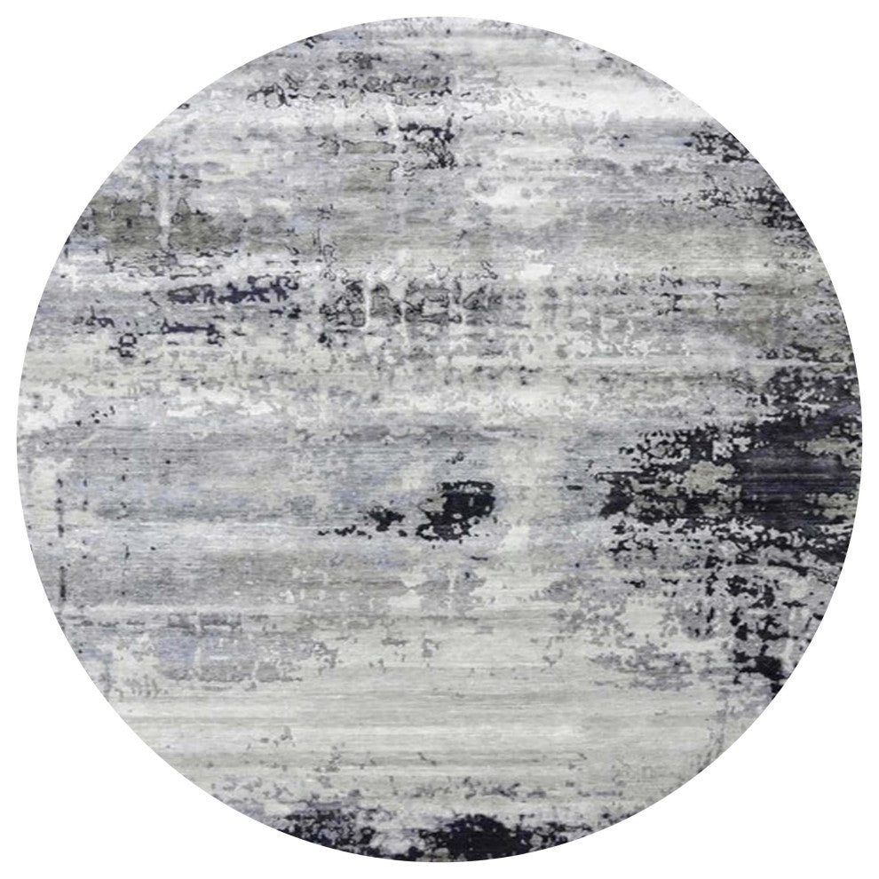 Ahgly Company Indoor Round Mid-Century Modern Area Rugs, 4' Round