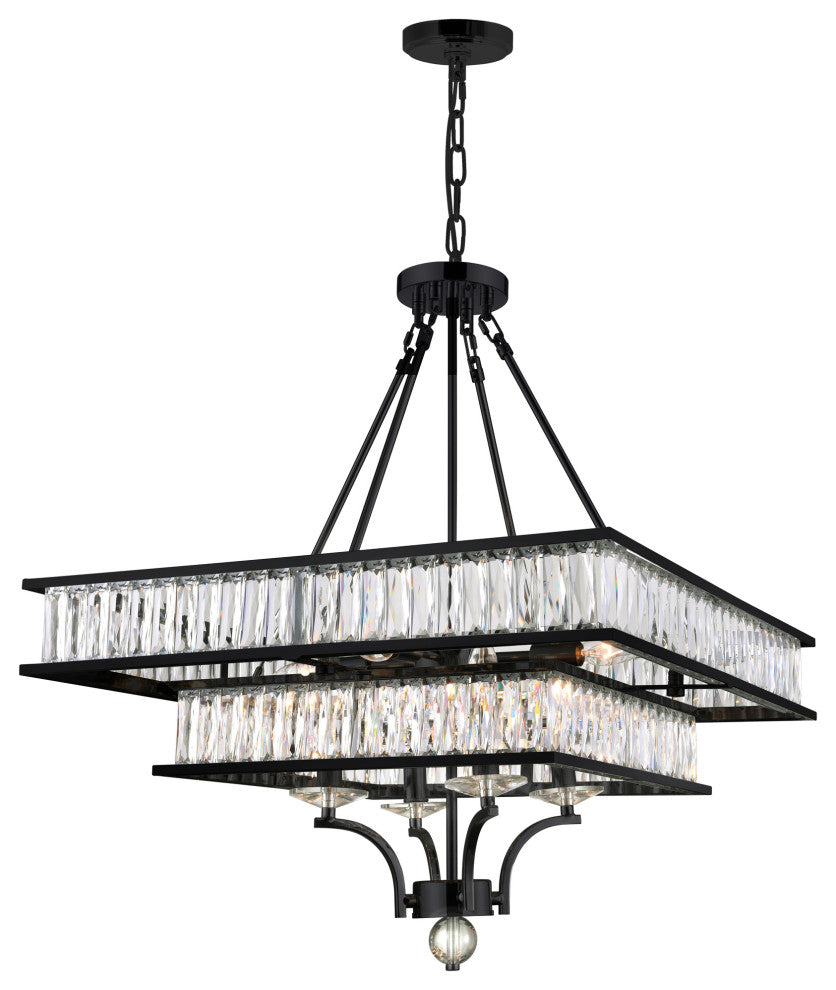 Shalia 8 Light Chandelier With Black Finish