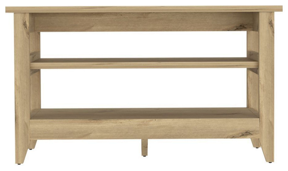 Mason Storage Bench, Light Oak