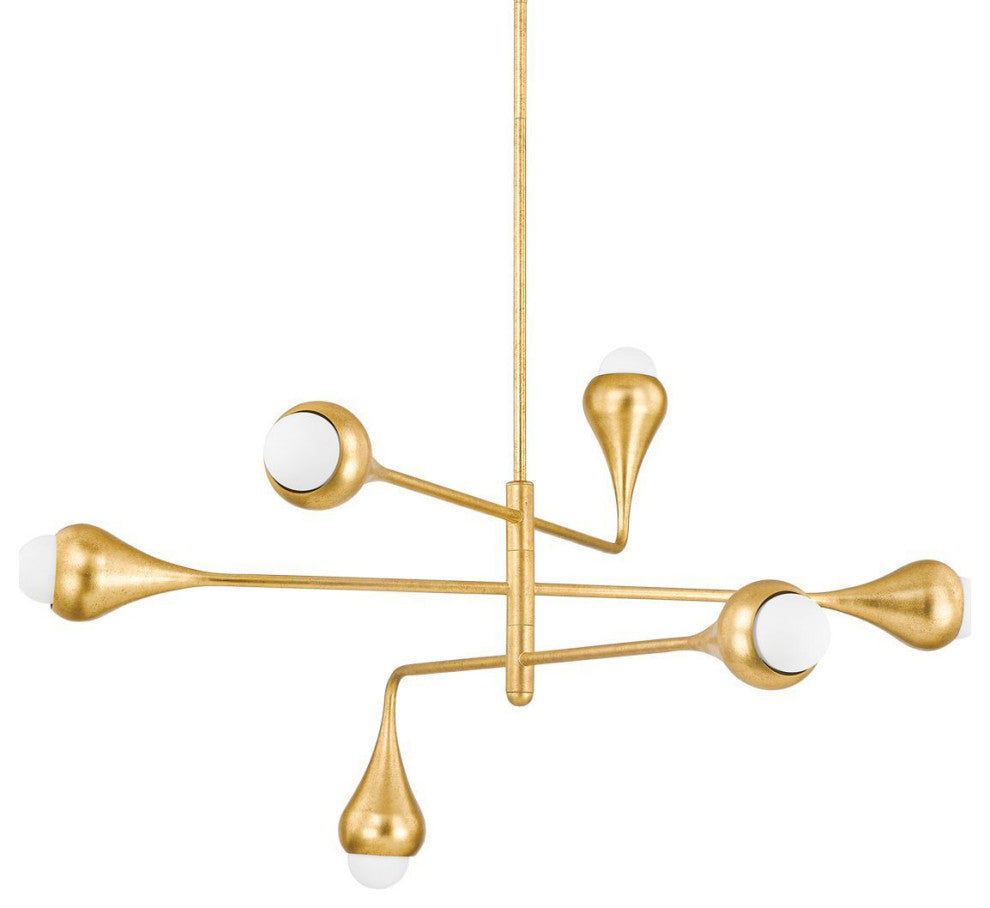 Mitzi Luciel Chandelier Vintage Gold Leaf