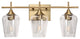 Modern Bathroom Dimmable Vanity Light, Gold, 3 Light