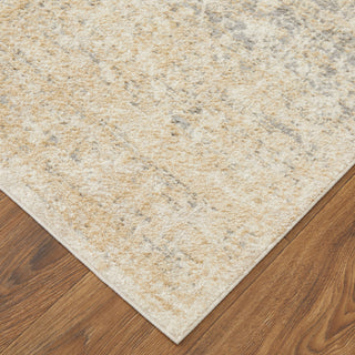 Wyllah Natural Distressed Rug, Gray/Beige, 4'3"x6'3"