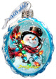 Old Fashion Snowman Mercury Glass Ornament