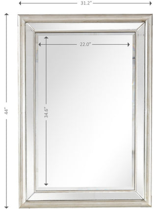 Silver Leaf Antiqued Mirror