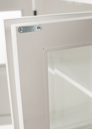 Classic White Halifax Buffet with 4 Glass Doors