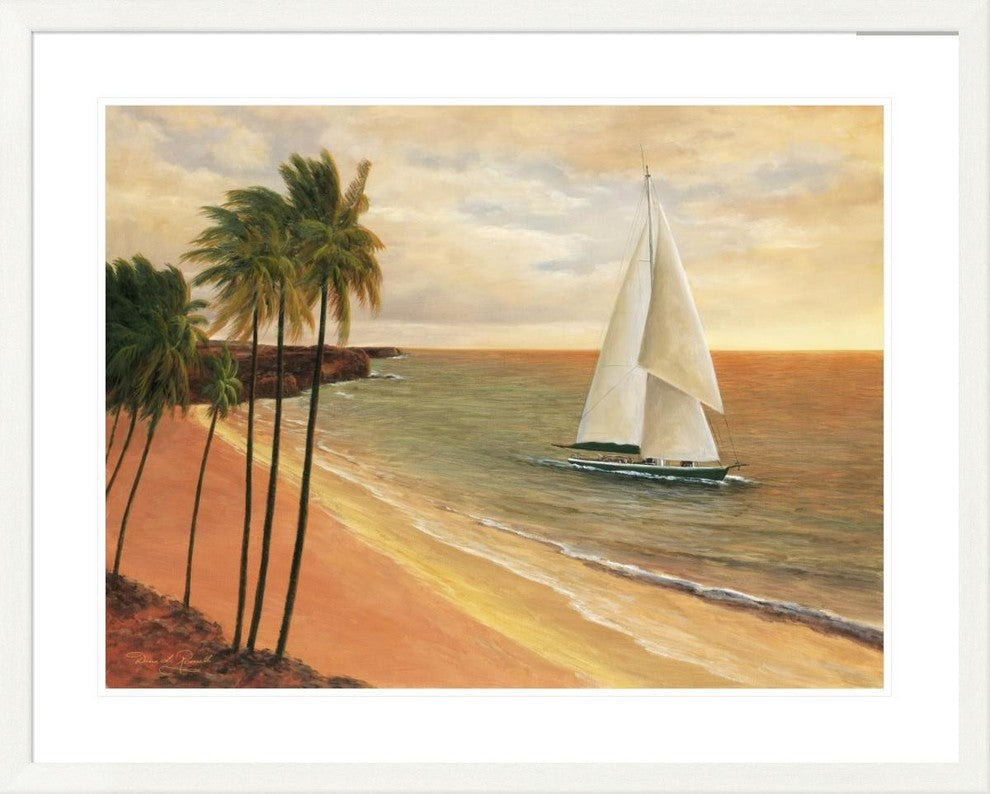 "Tropical Holiday" Framed Digital Print by Diane Romanello, 41x33"