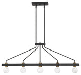 Ravella 5 Light Island Chandelier, Black