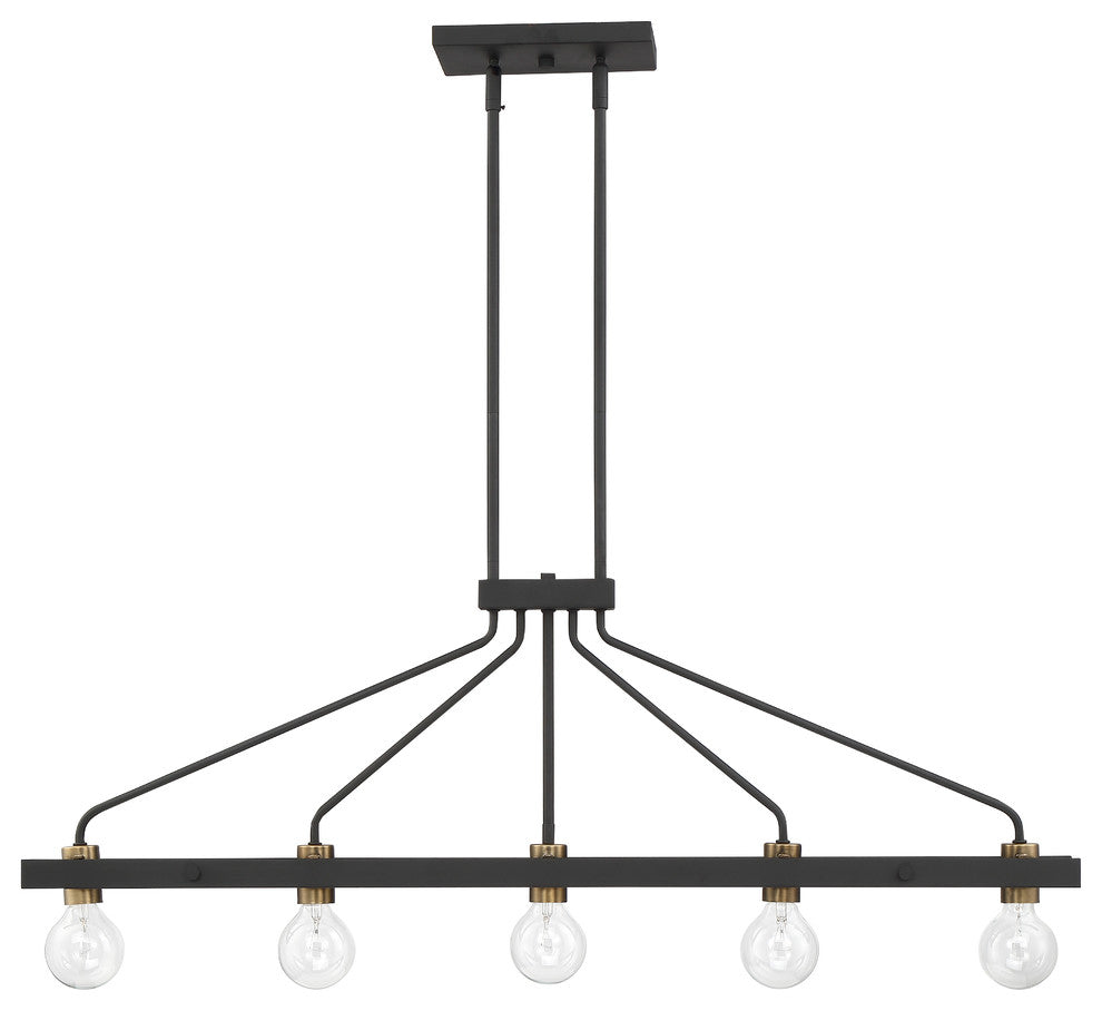 Ravella 5 Light Island Chandelier, Black
