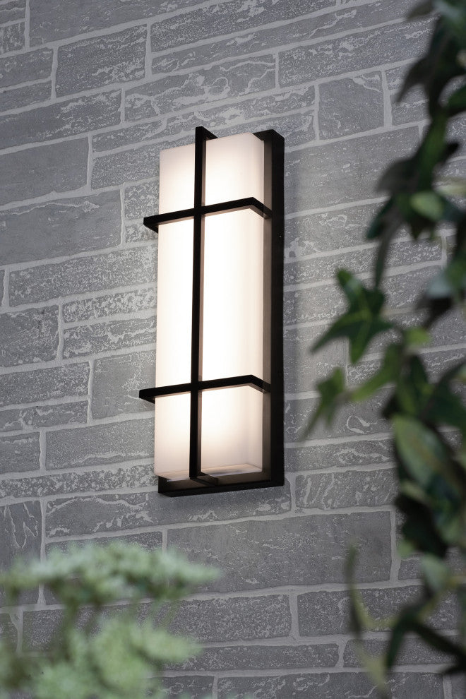 August 20'' LED Outdoor Sconce - Black