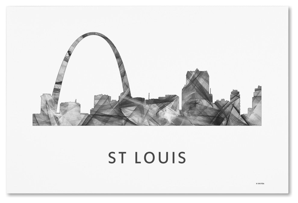 'Gateway Arch St Louis Skyline' Canvas Art, 32x22