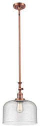 X-Large Bell 1-Light Mini Pendant, Antique Copper, Seedy