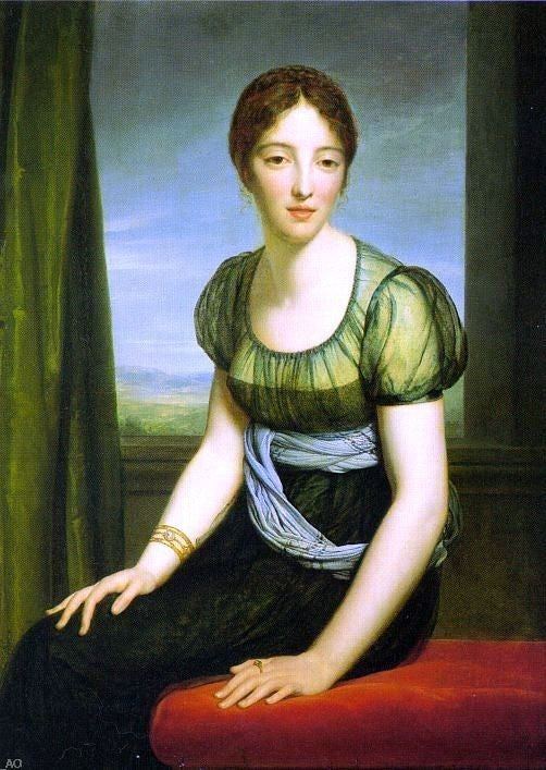 Baron Francois Gerard La Comtesse Regnault de Saint-Jean d'Angely Wrapped Canvas