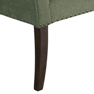 Madison Park Flared Low Arm Low Back Accent Bench Chair, Green
