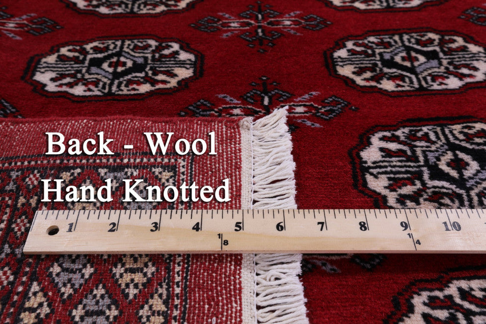 3' 1" X 5' 2" Handmade Silky Bokhara Wool Rug - Q13817