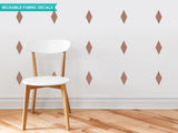 Diamond Fabric Wall Decals, Set of 16, Brown