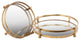 Gold Metal Trays, 2-Piece Set