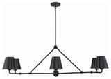 Xavier 6-Light Chandelier, Matte Black