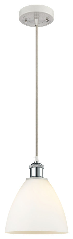 Innovations 516-1P-WPC-GBD-751 1-Light Mini Pendant, White, Polished Chrome