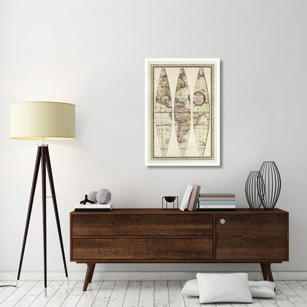 "Globo Terrestre I, 1792" Digital Paper Print by Giovanni Maria Cassini, 29"x42"