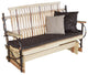Hickory Porch Glider, Rustic Hickory, 4 Foot