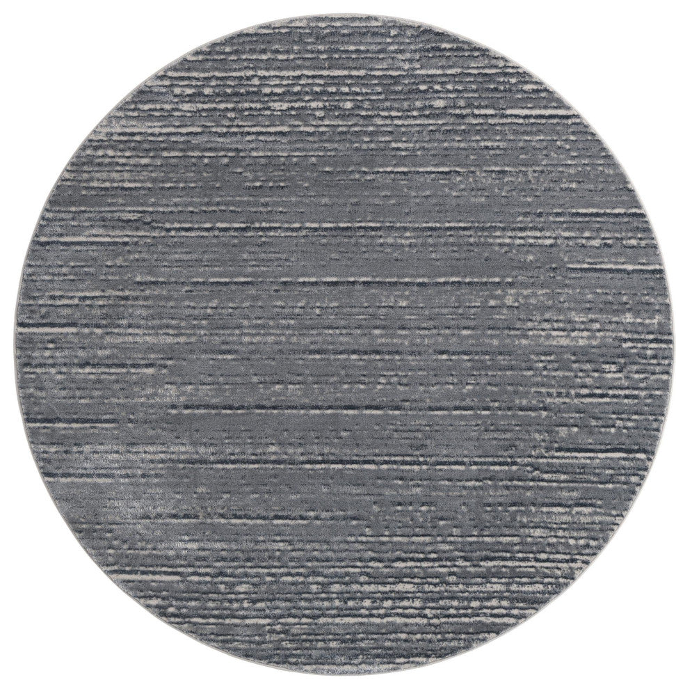 Unique Loom Oasis Calm Area Rug, Gray, 7' 0 X 7' 0 Round