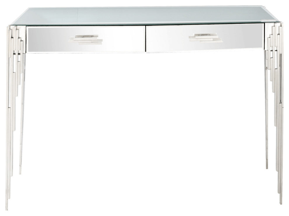Rectangular Striped Falling Console Table