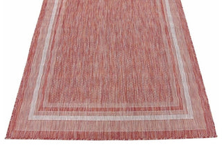 Unique Loom Rust Red Soft Border Outdoor 5' 0 x 8' 0 Area Rug