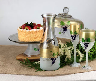 Grapes 'n Vines Champagne Glasses, Set of 2
