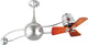 Brisa 2000 Rotational Ceiling Fan, Polished Chrome Finish With Mahogany Blades