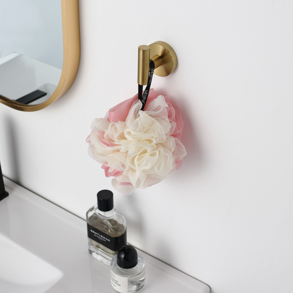 Elizabeth J-Hook Robe Hook in Brass Gold