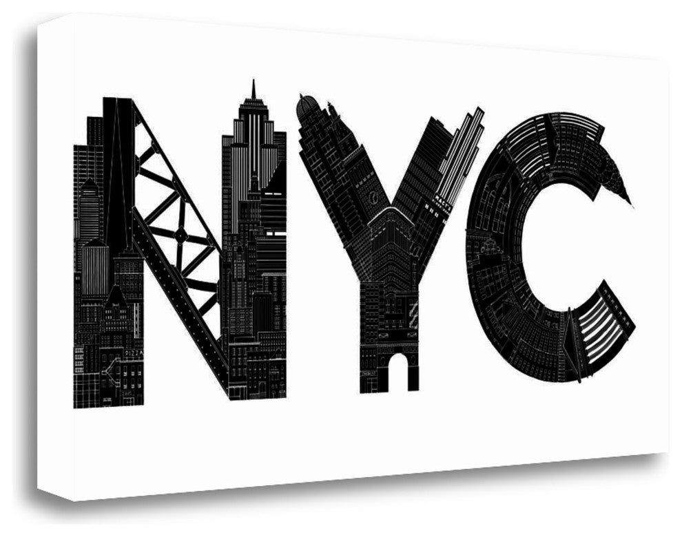 "Nyc" By Robert Farkas, Giclee Print on Gallery Wrap Canvas, Ready to Hang